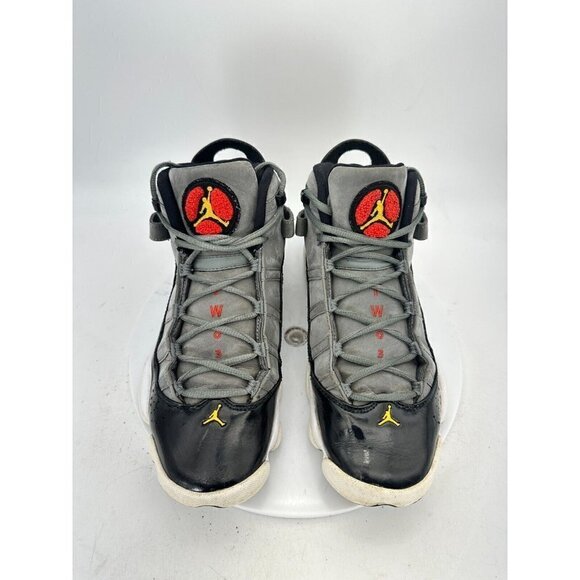 Nike Jordan 6 Rings Men Size 9 Sneaker Shoes Smoke Gray Black Red 322992-022 - Picture 3 of 13